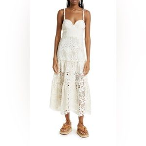 Farm Rio Ivory Palm Tree Richilier Sundress